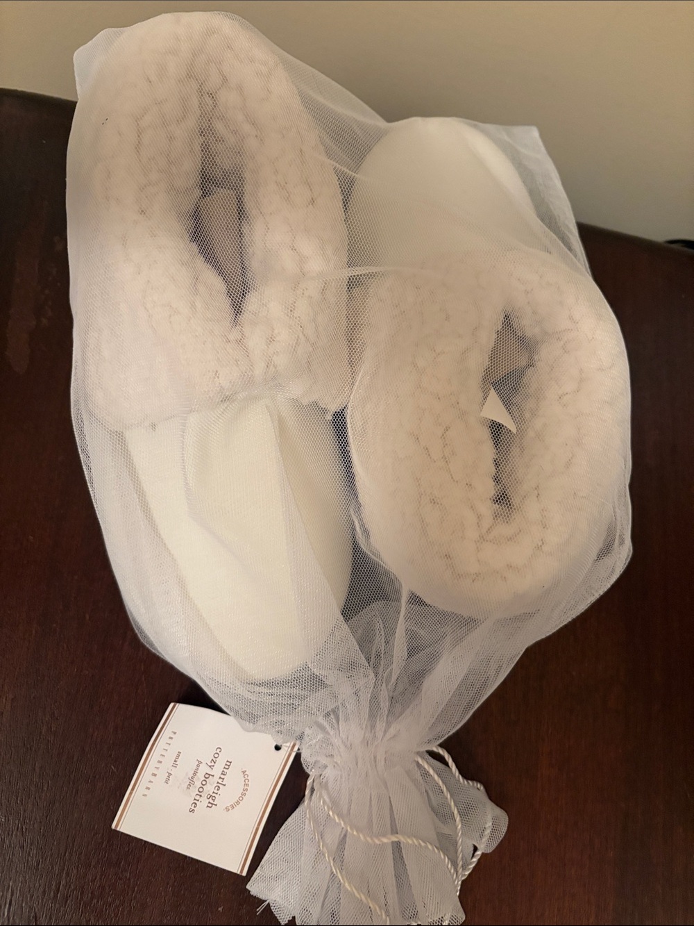 Pottery Barn Faux Fur Marleigh Cozy Booties New In Bag Size Small
